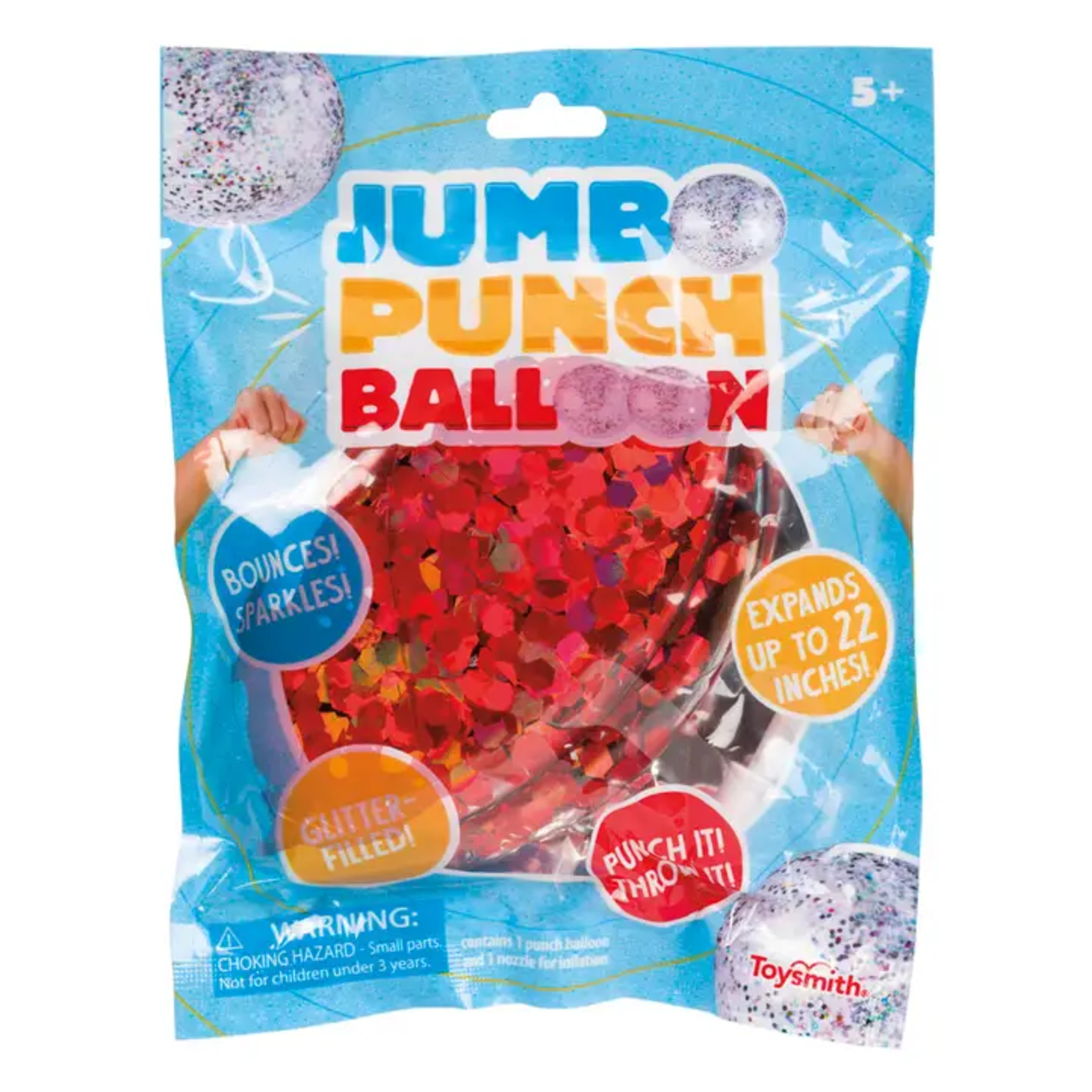 Toysmith Jumbo Glitter Punch Balloon
