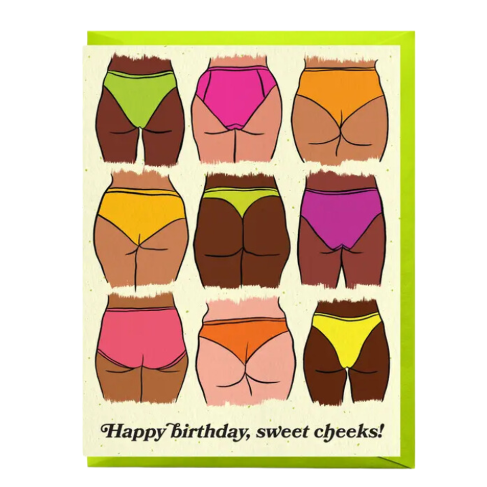 Boss Dotty Paper Co. Birthday Card - Sweet Cheeks