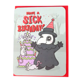 Turtle's Soup Birthday Card - Plague Doctor