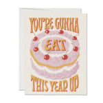 Red Cap Cards Birthday Card - Eat This Year Up