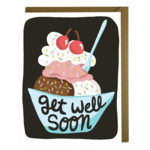 Kat French Design Get Well Soon Card - Ice Cream Sundae