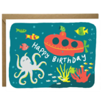 Kat French Design Birthday Card - Submarine