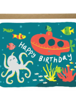 Kat French Design Birthday Card - Submarine