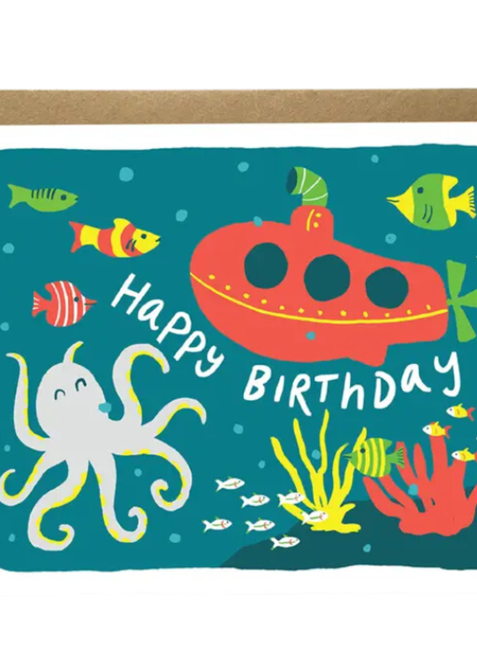 Kat French Design Birthday Card - Submarine