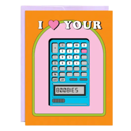 Party Mountain Paper Co. Love Card - Boobies Calculator
