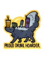 2Birds1Pencil Illustrations Drink Hoarder Sticker
