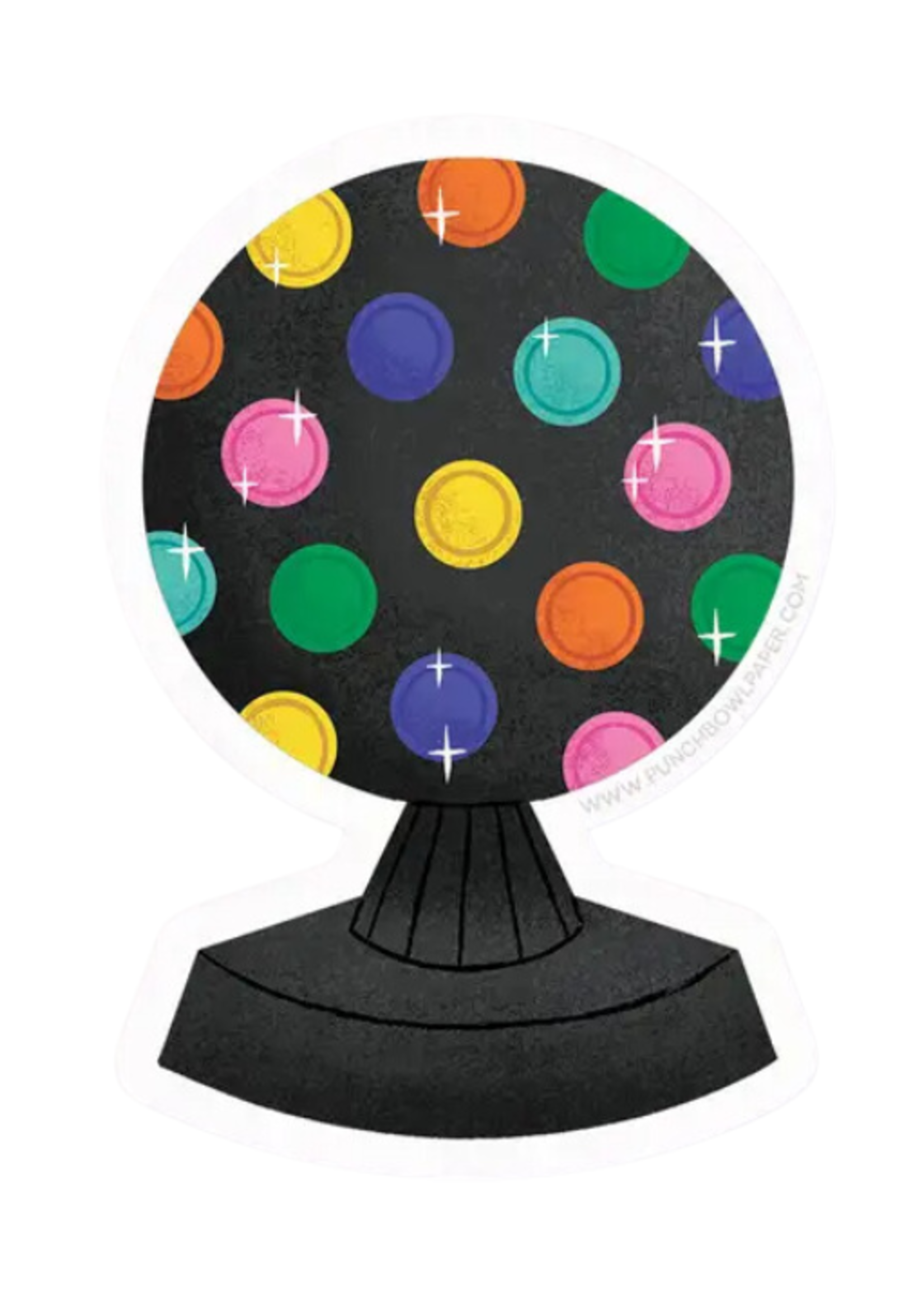 Punch Bowl Paper Disco Light Sticker