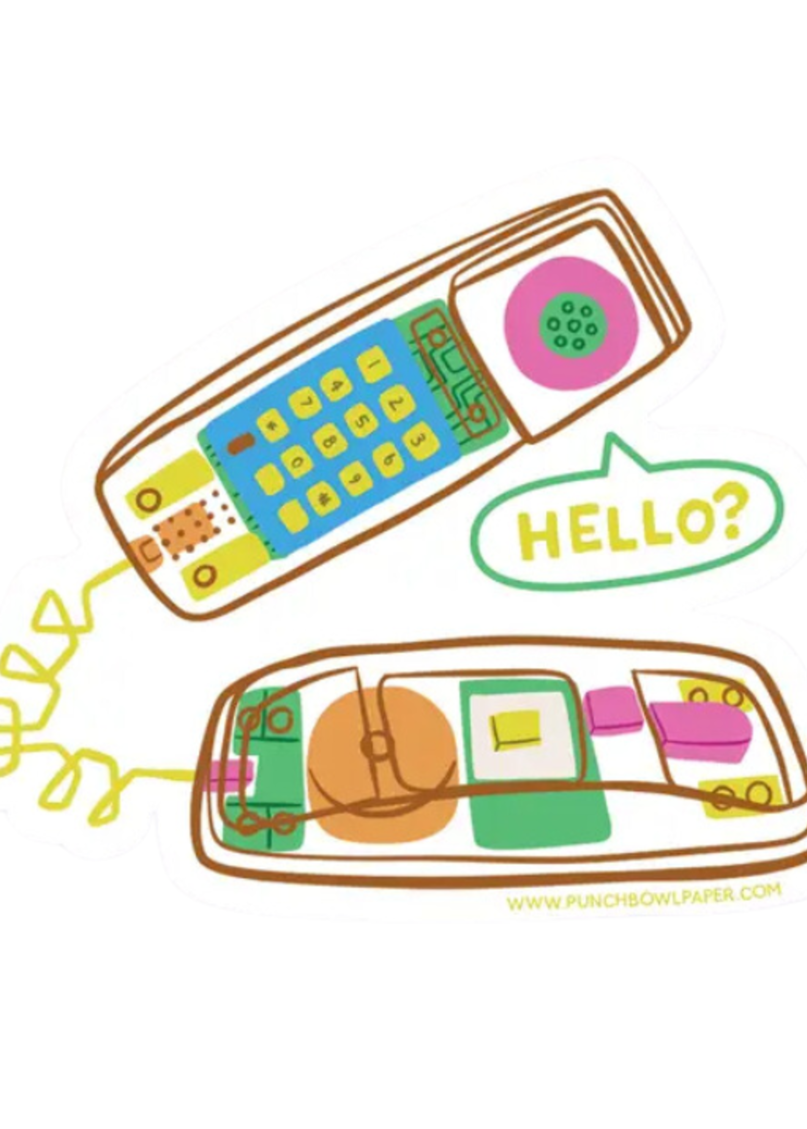 Punch Bowl Paper 80s Clear Phone Sticker