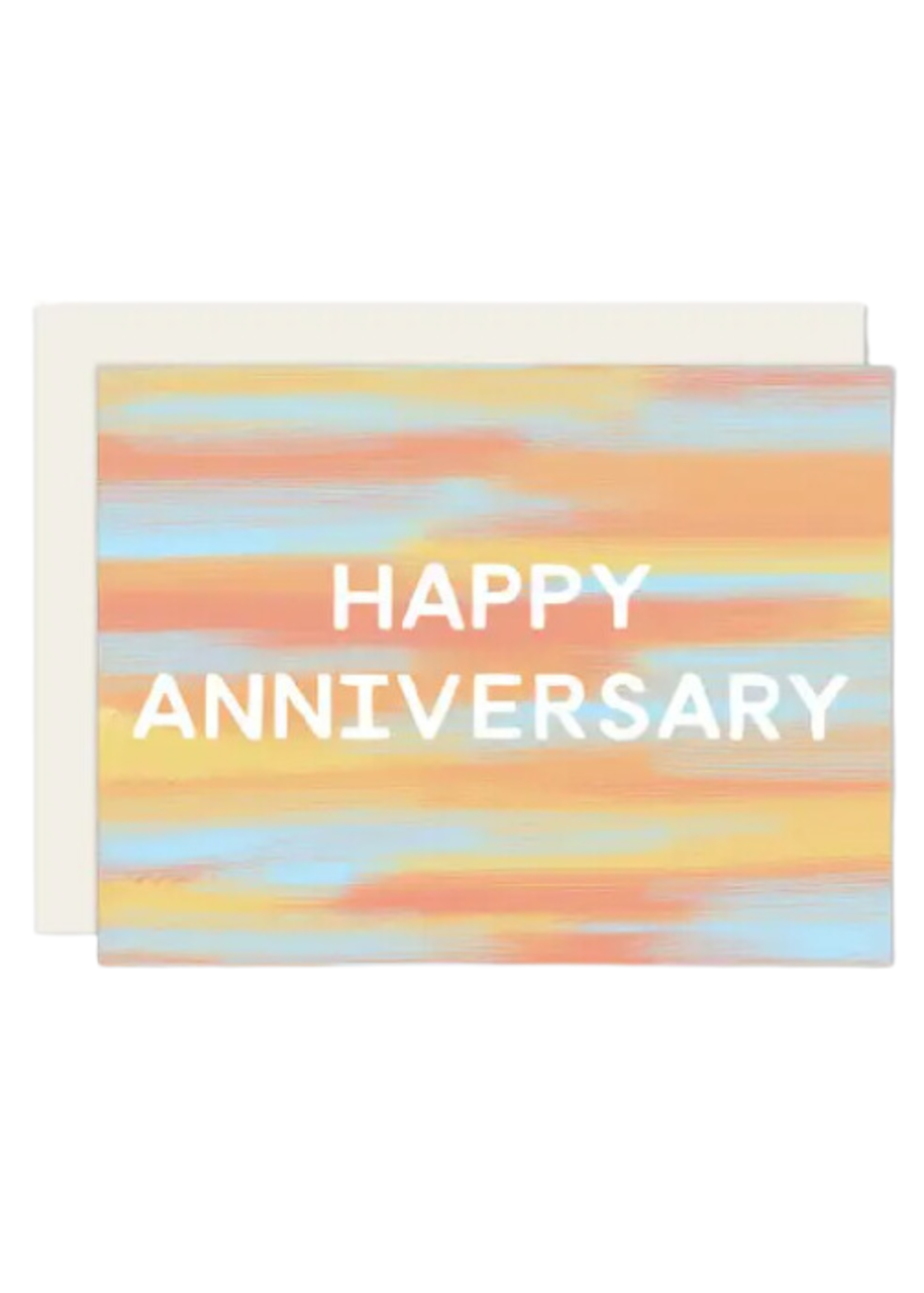 Slightly Stationery Anniversary Card - Painterly