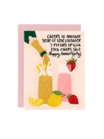 Paper Bunny Press Anniversary Card - Cheers to Another Year