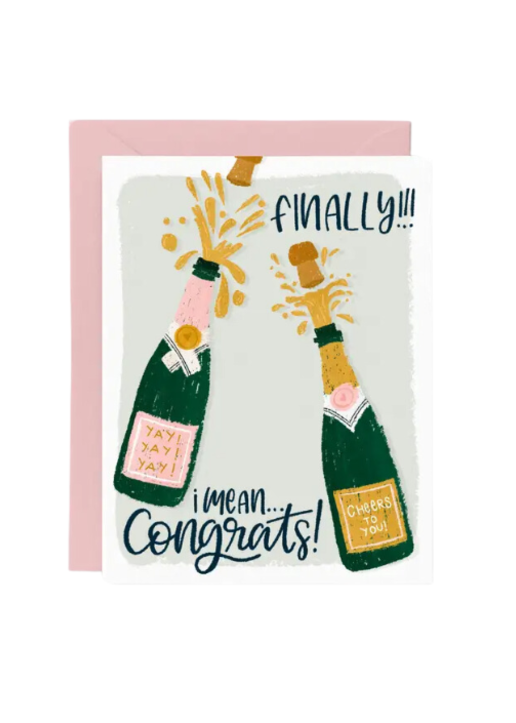 Paper Bunny Press Wedding Card - Finally I Mean Congrats