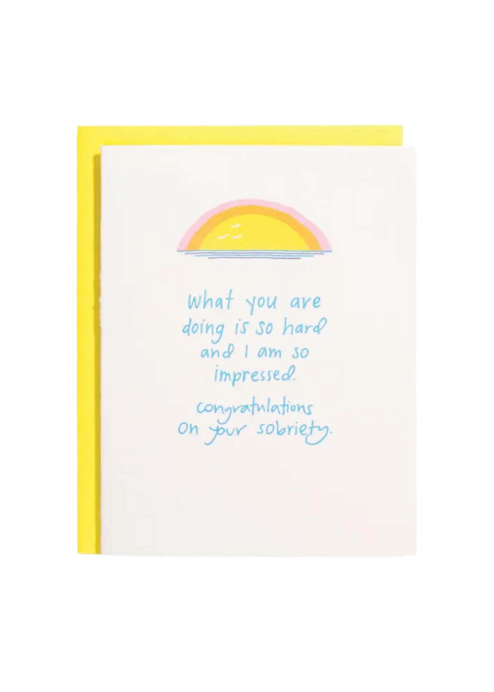 shorthand press Congratulations Card - Impressed Sobriety