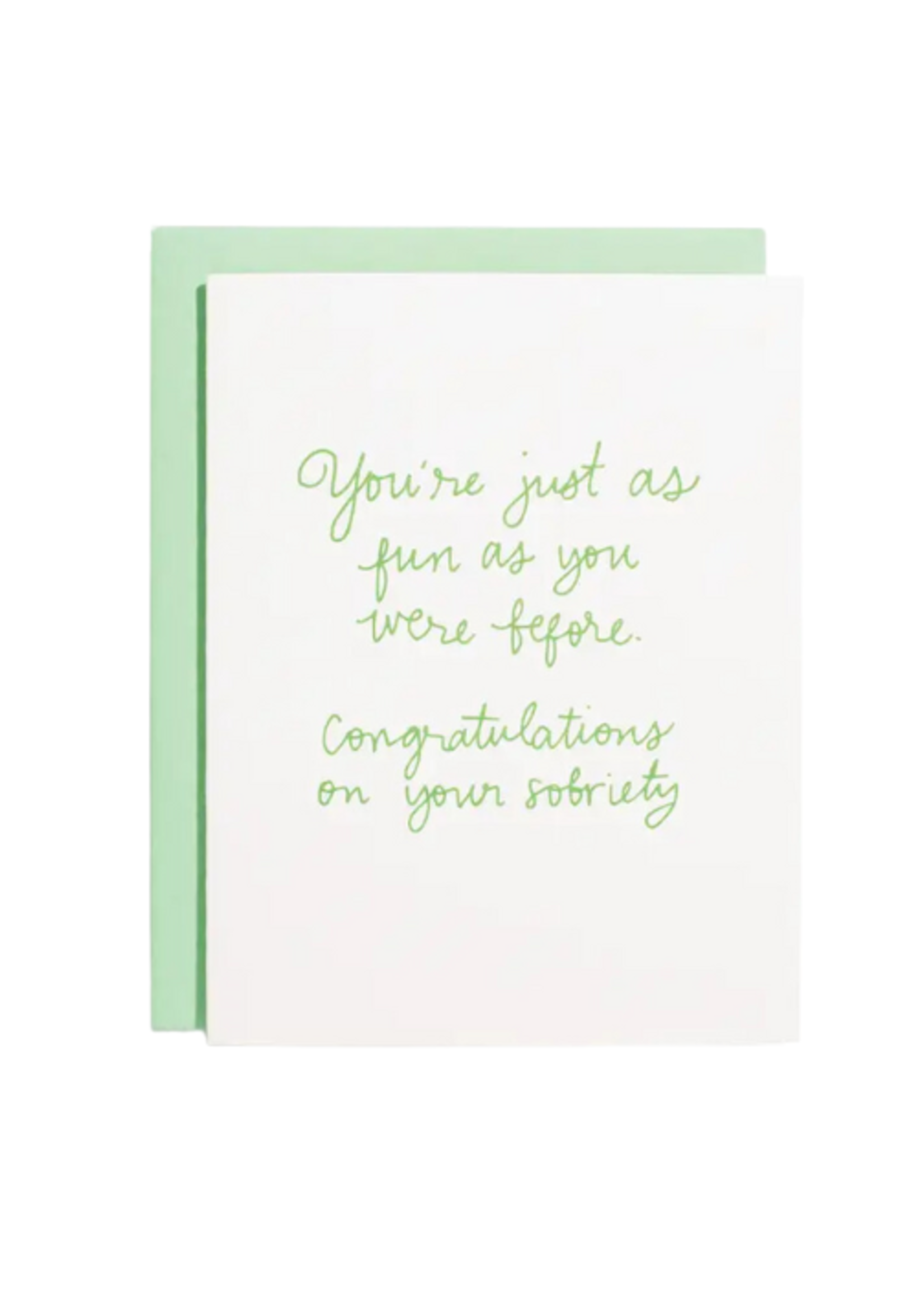 shorthand press Congratulations Card - Still Fun Sobriety