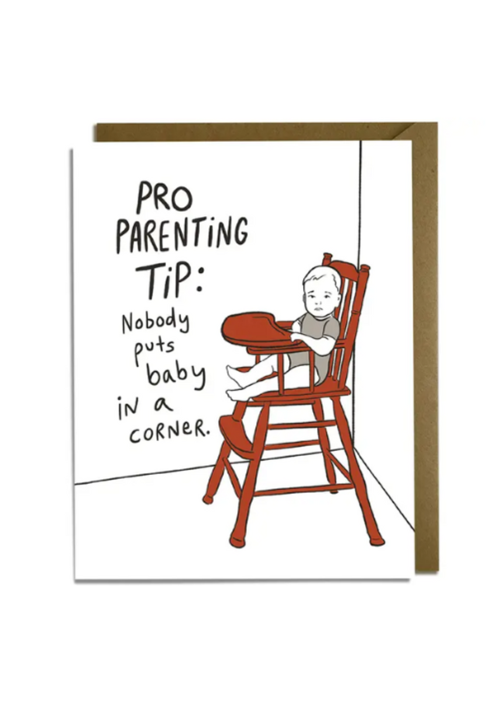 Kat French Design Baby Card - Baby in the Corner