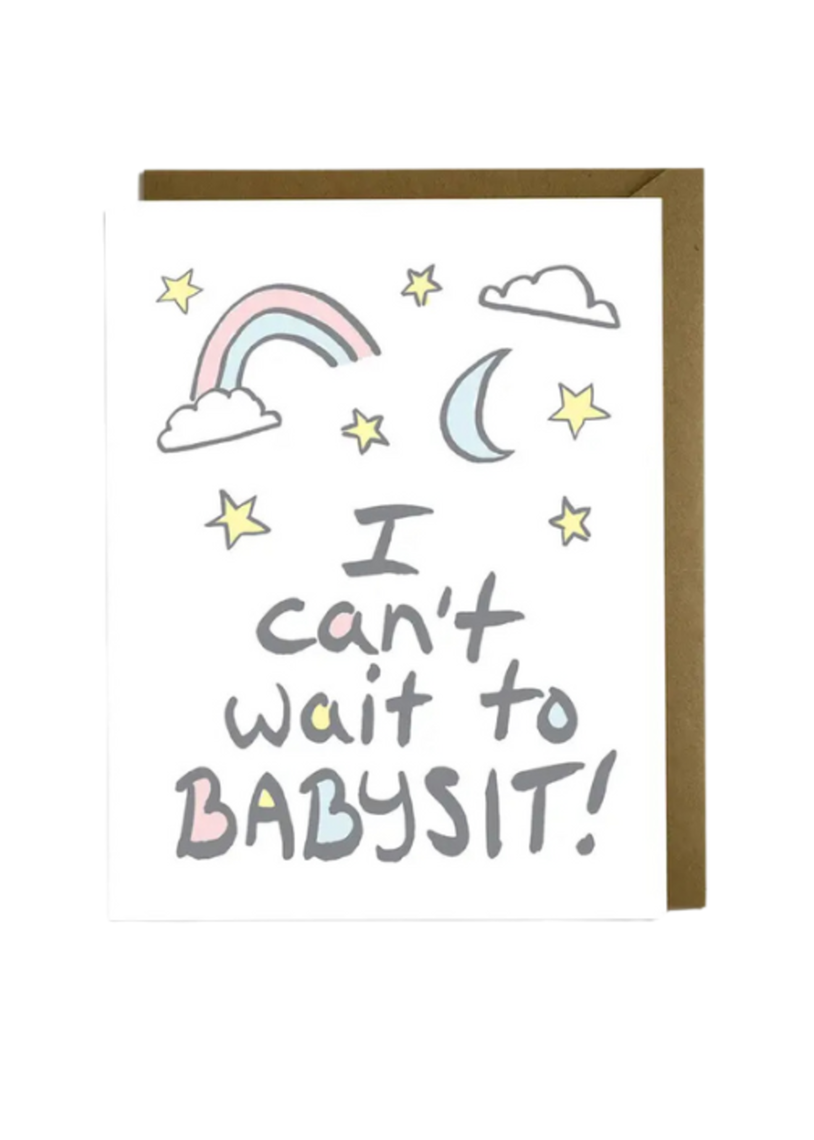 Kat French Design Baby Card - Can't Wait to Babysit