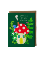 Yuko Miki New Home Card - Mushroom House