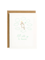 shorthand press Pet Sympathy Card - All Cats Go To Heaven
