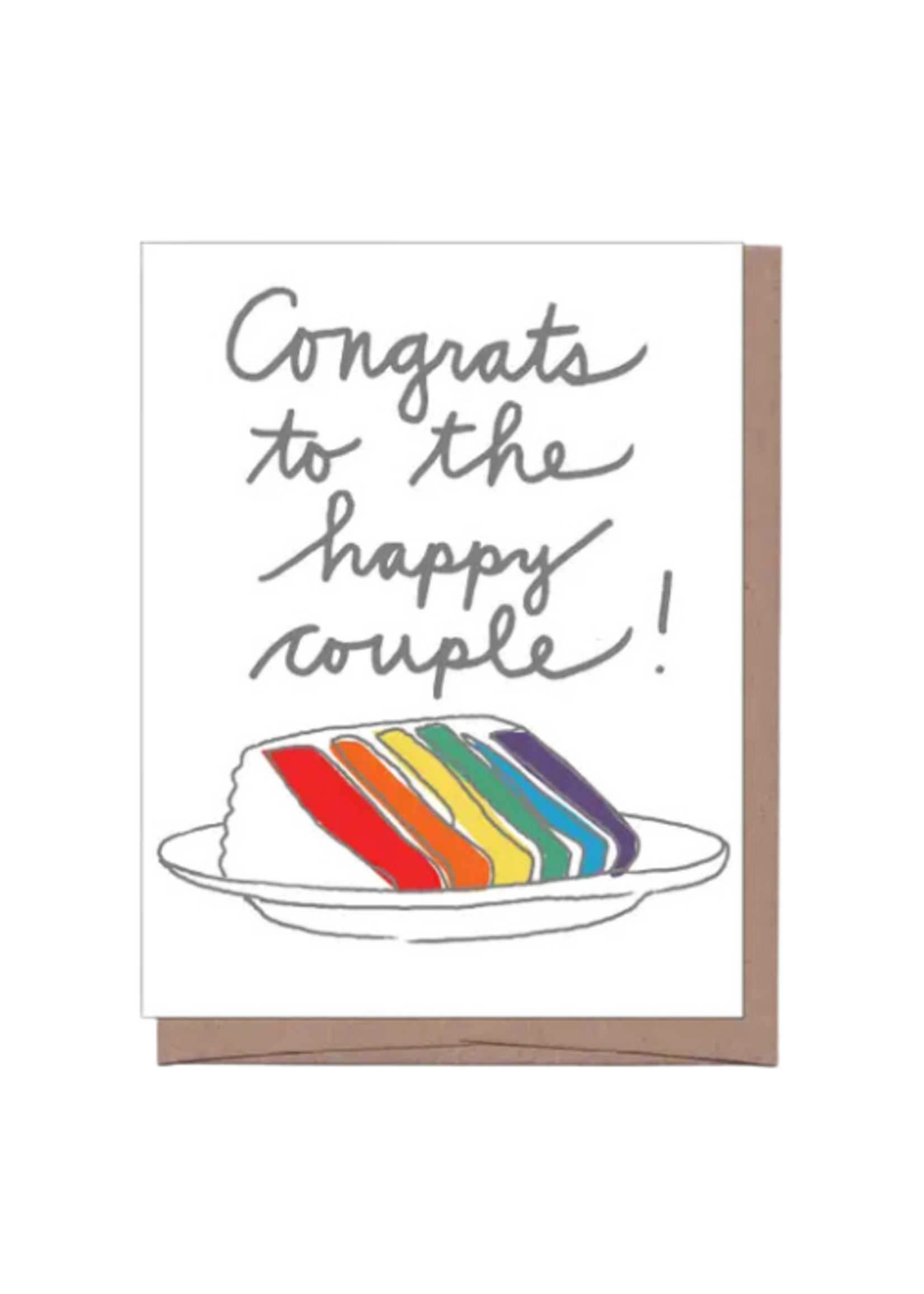 La Familia Green Wedding Card - Rainbow Cake