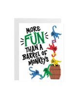 Punch Bowl Paper Birthday Card - Barrel Of Monkeys