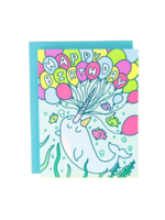 Turtle's Soup Birthday Card - Narwhal