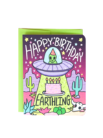 Turtle's Soup Birthday Card - Earthling Alien