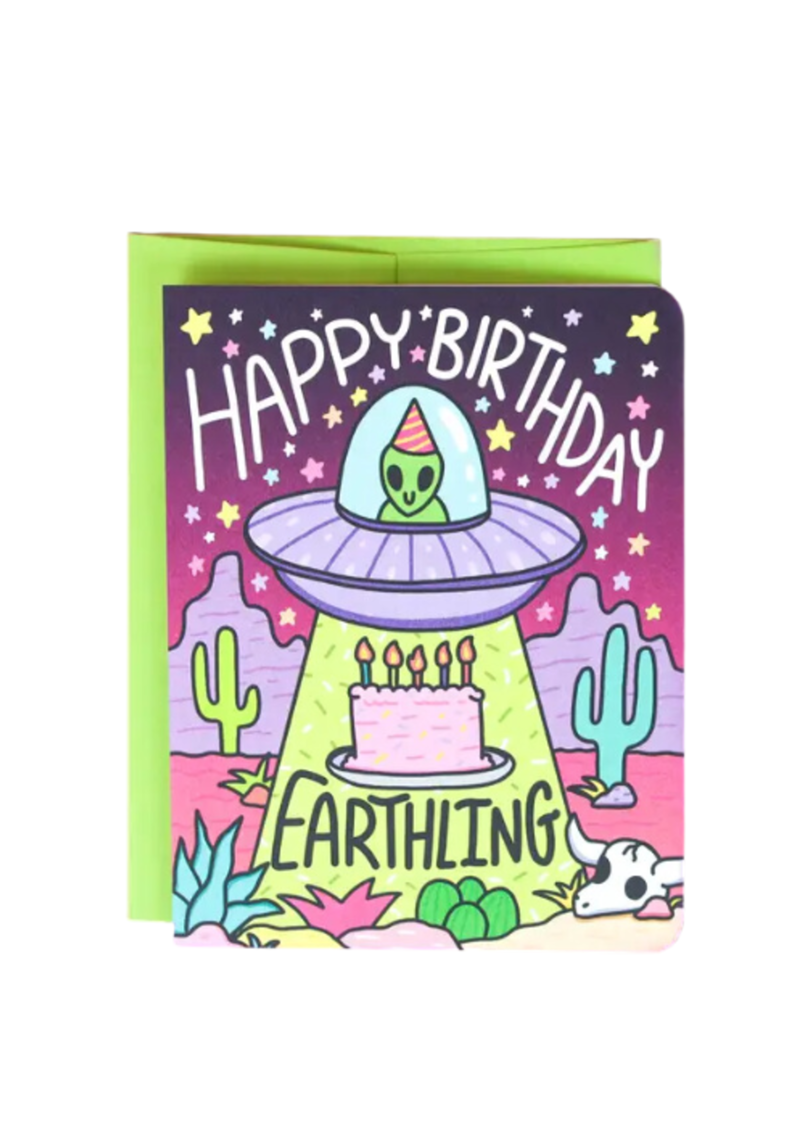 Turtle's Soup Birthday Card - Earthling Alien
