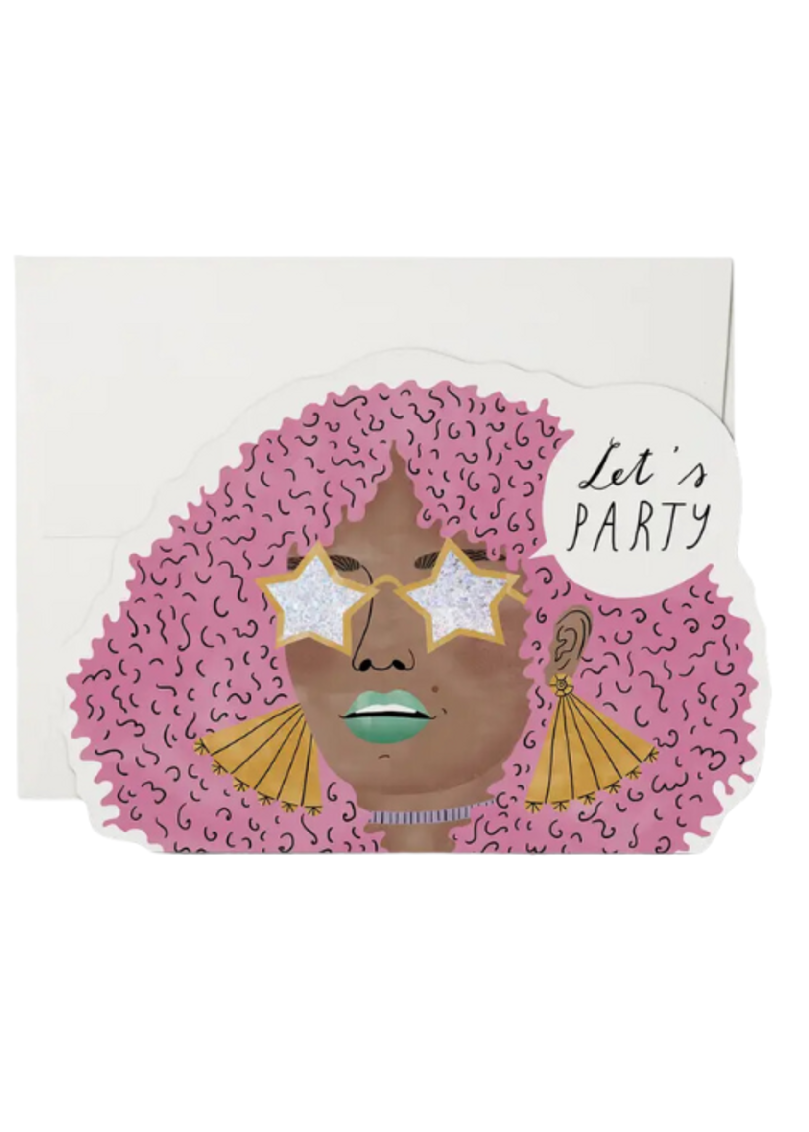 Red Cap Cards Birthday Card - Disco Glam