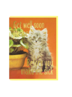 Smitten Kitten Get Well Soon Card - Before You Make Me Sick