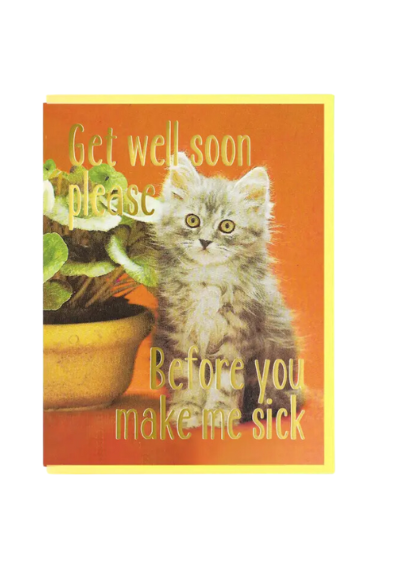 Smitten Kitten Get Well Soon Card - Before You Make Me Sick