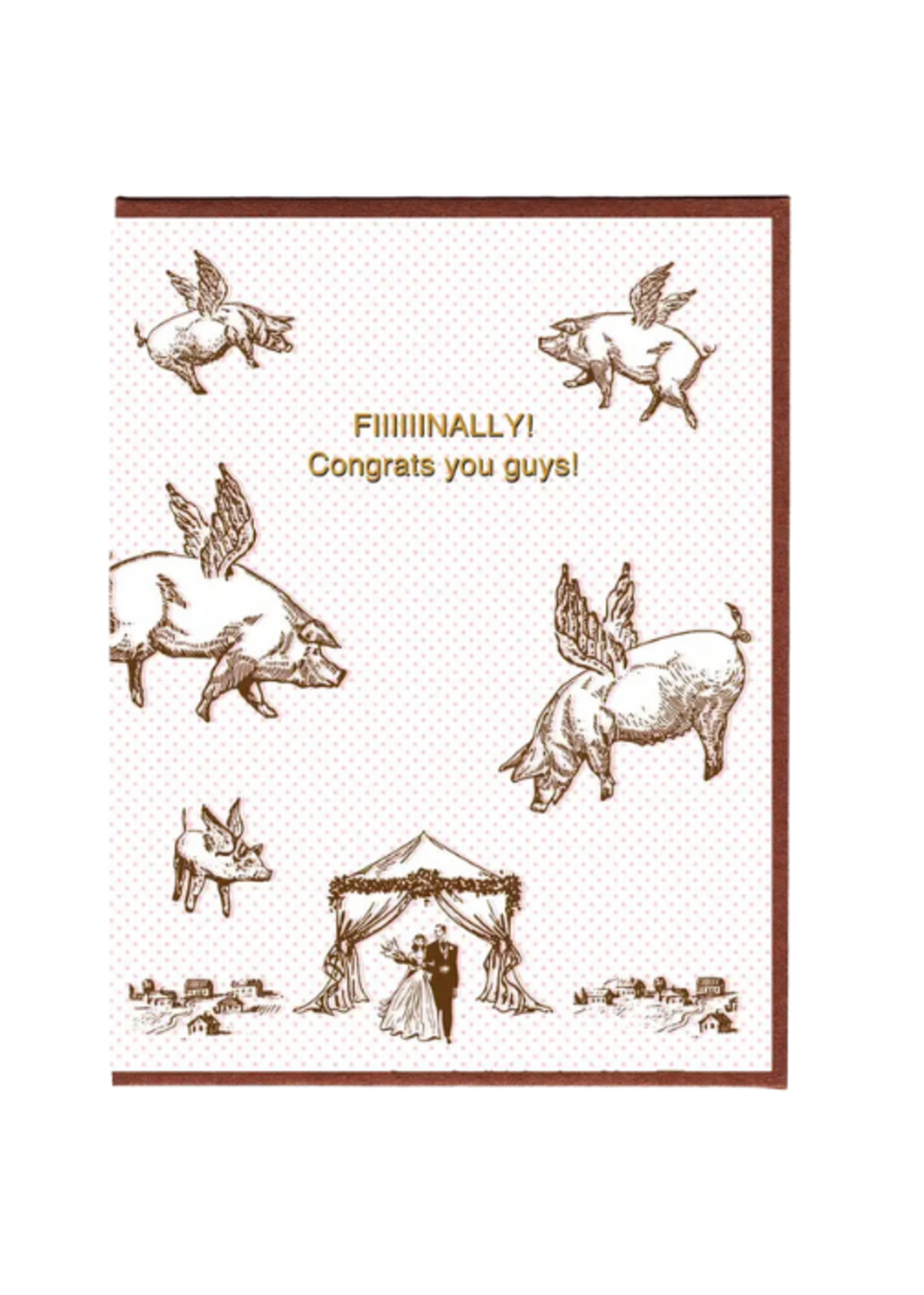 Smitten Kitten Wedding Card - Congrats Finally