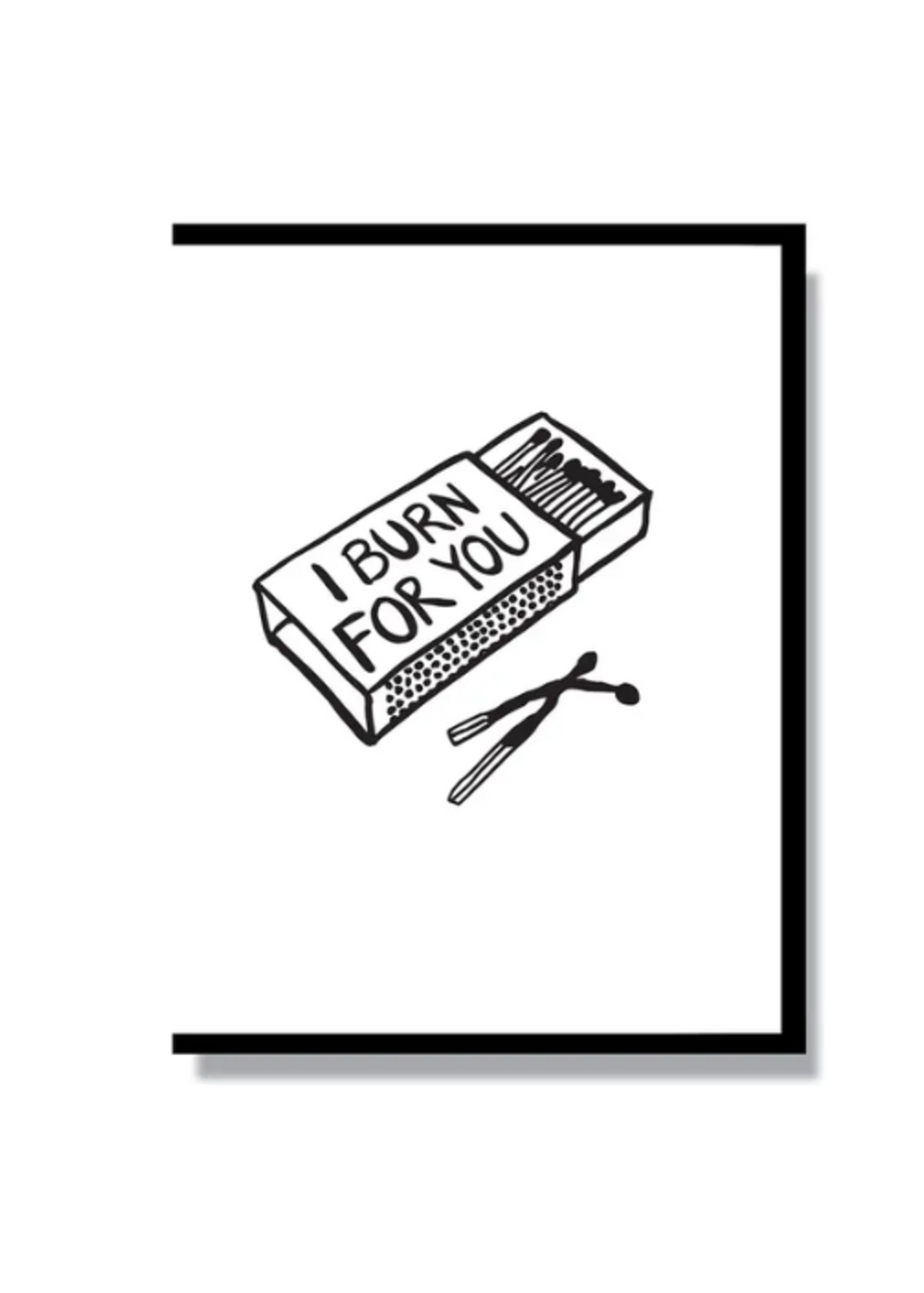 Smitten Kitten Love Card - I Burn for You