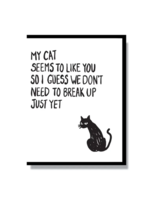 Smitten Kitten Love Card - Cat Likes You