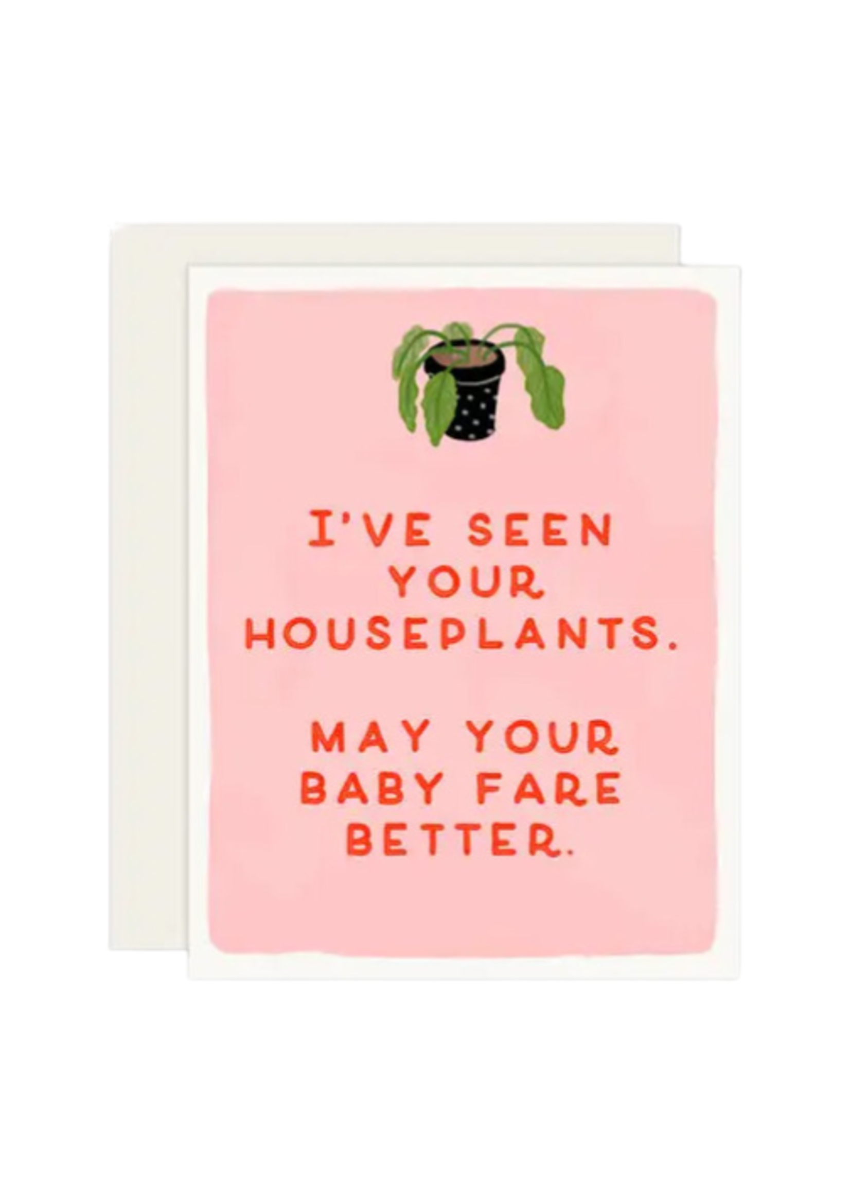 Slightly Stationery Baby Card - Houseplants