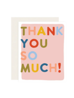 Slightly Stationery Thank You Card - Block Letter
