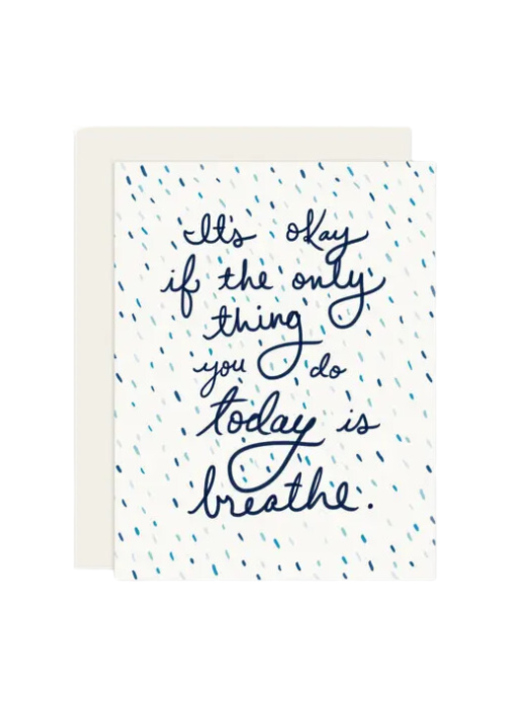 Slightly Stationery Encouragement Card - Breathe