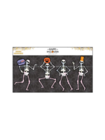 Party Partners Holographic Dancing Skeleton Banner