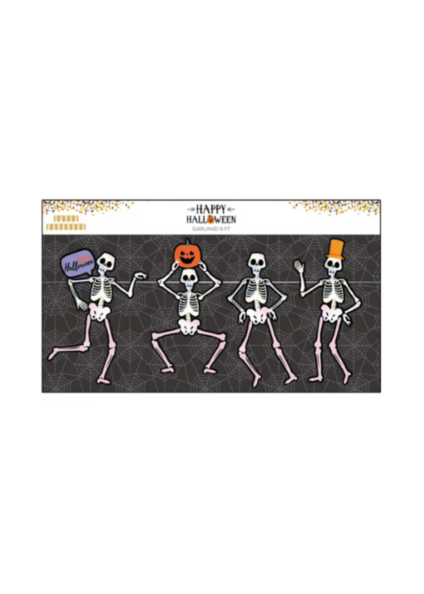 Party Partners Holographic Dancing Skeleton Banner