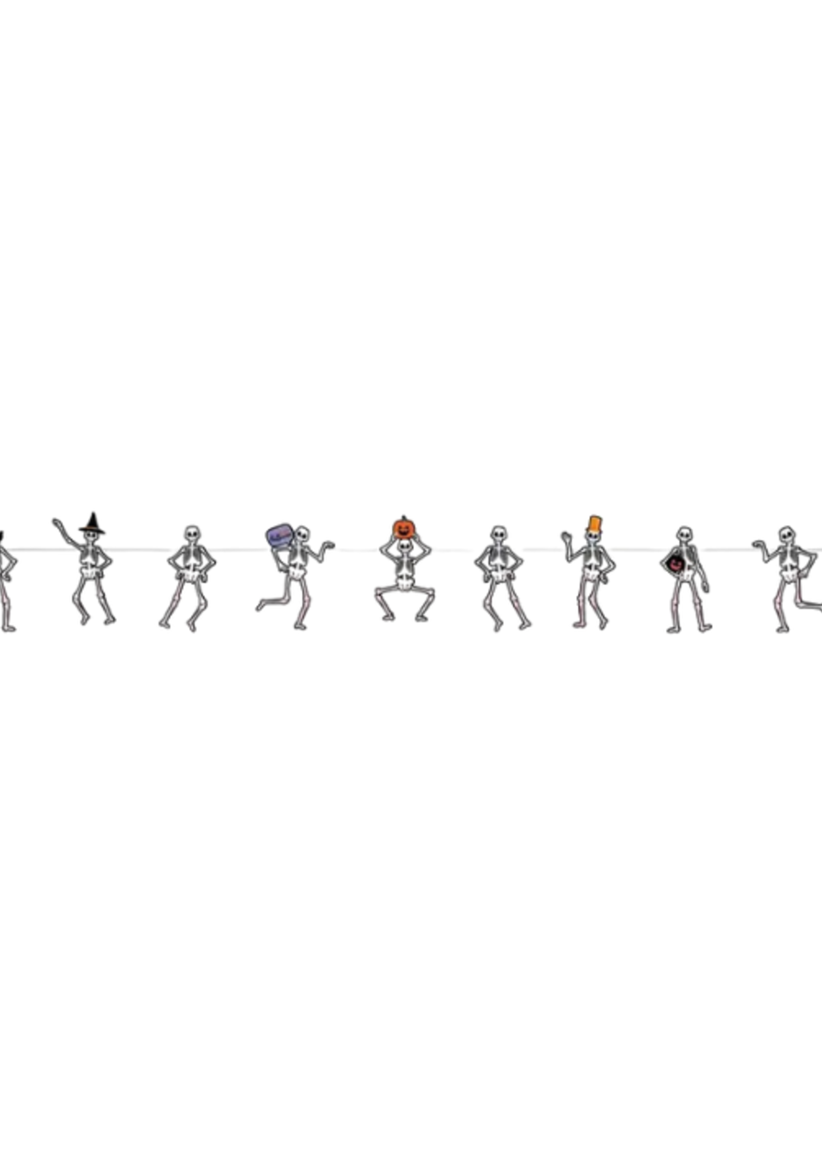 Party Partners Holographic Dancing Skeleton Banner
