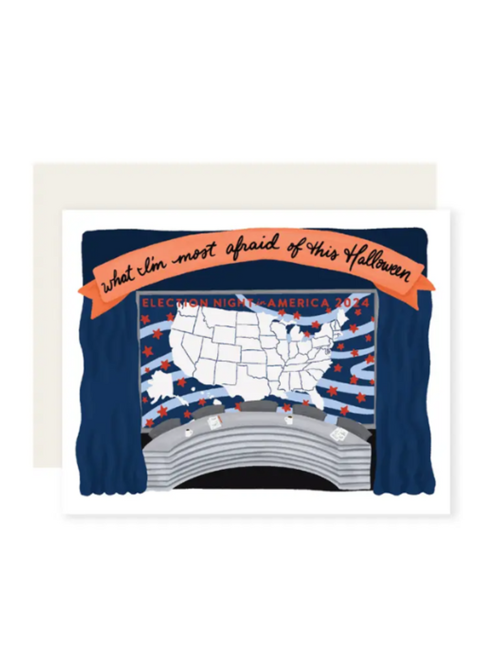 Slightly Stationery Halloween Card - Election Night