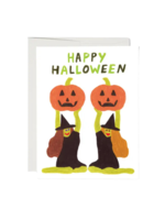 Red Cap Cards Halloween Card - Witches