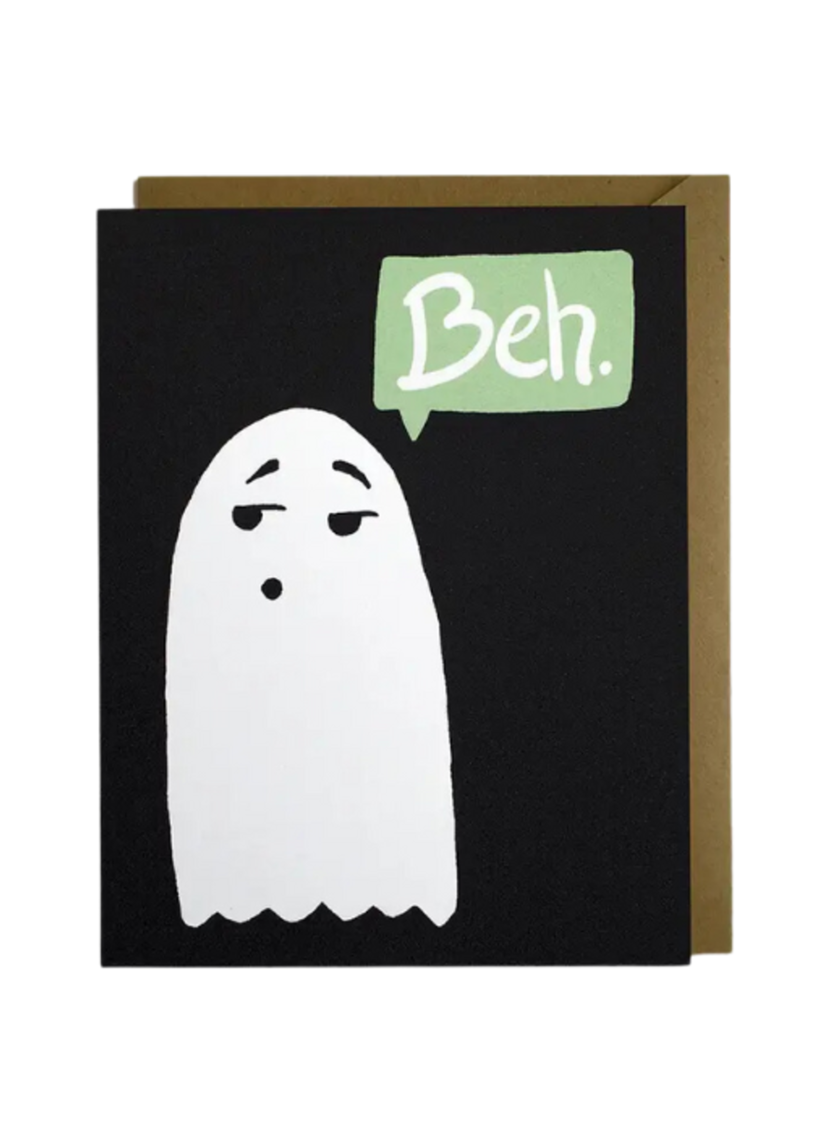 Kat French Design Halloween Card - Beh Ghost