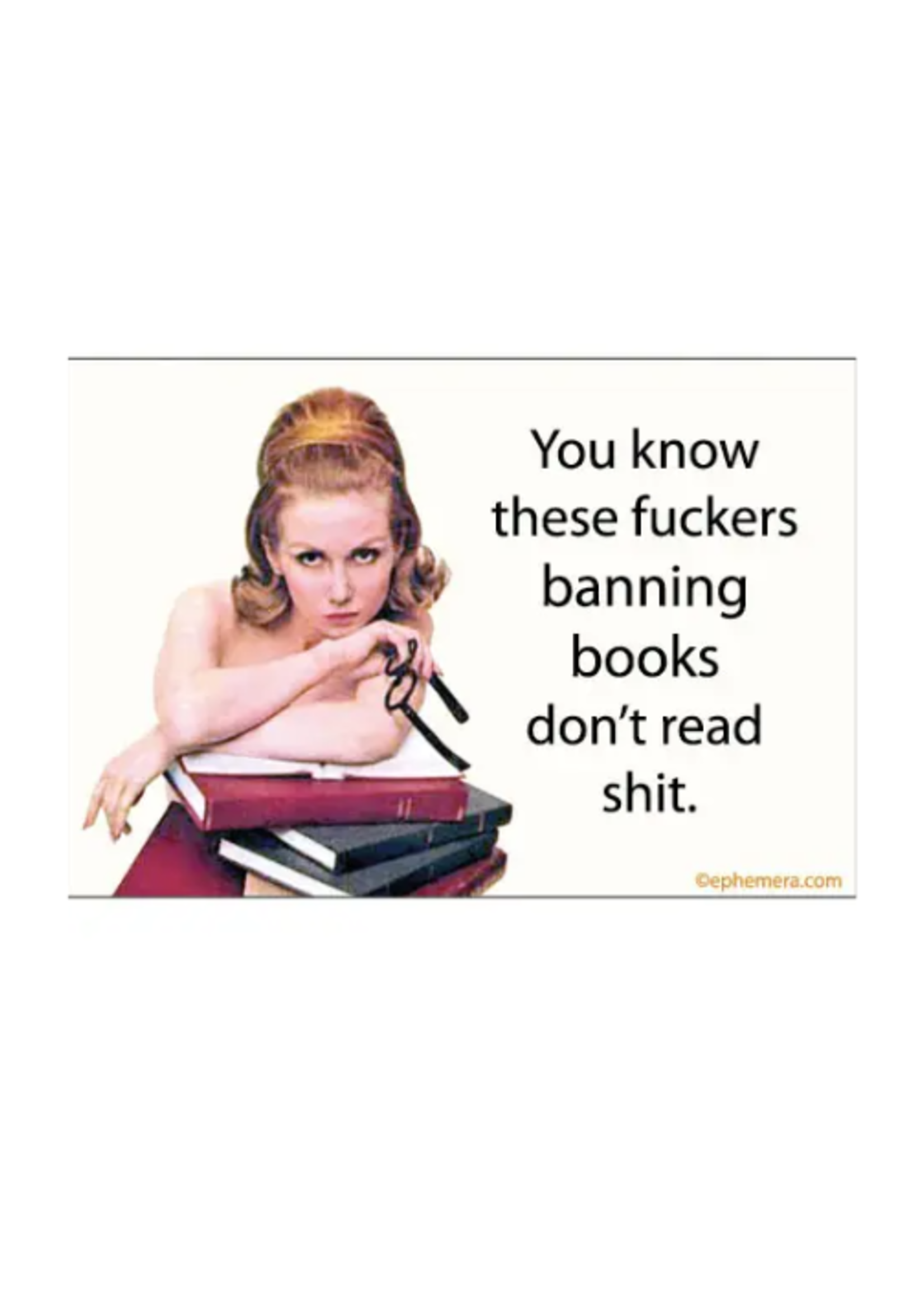Ephemera Banning Books Magnet