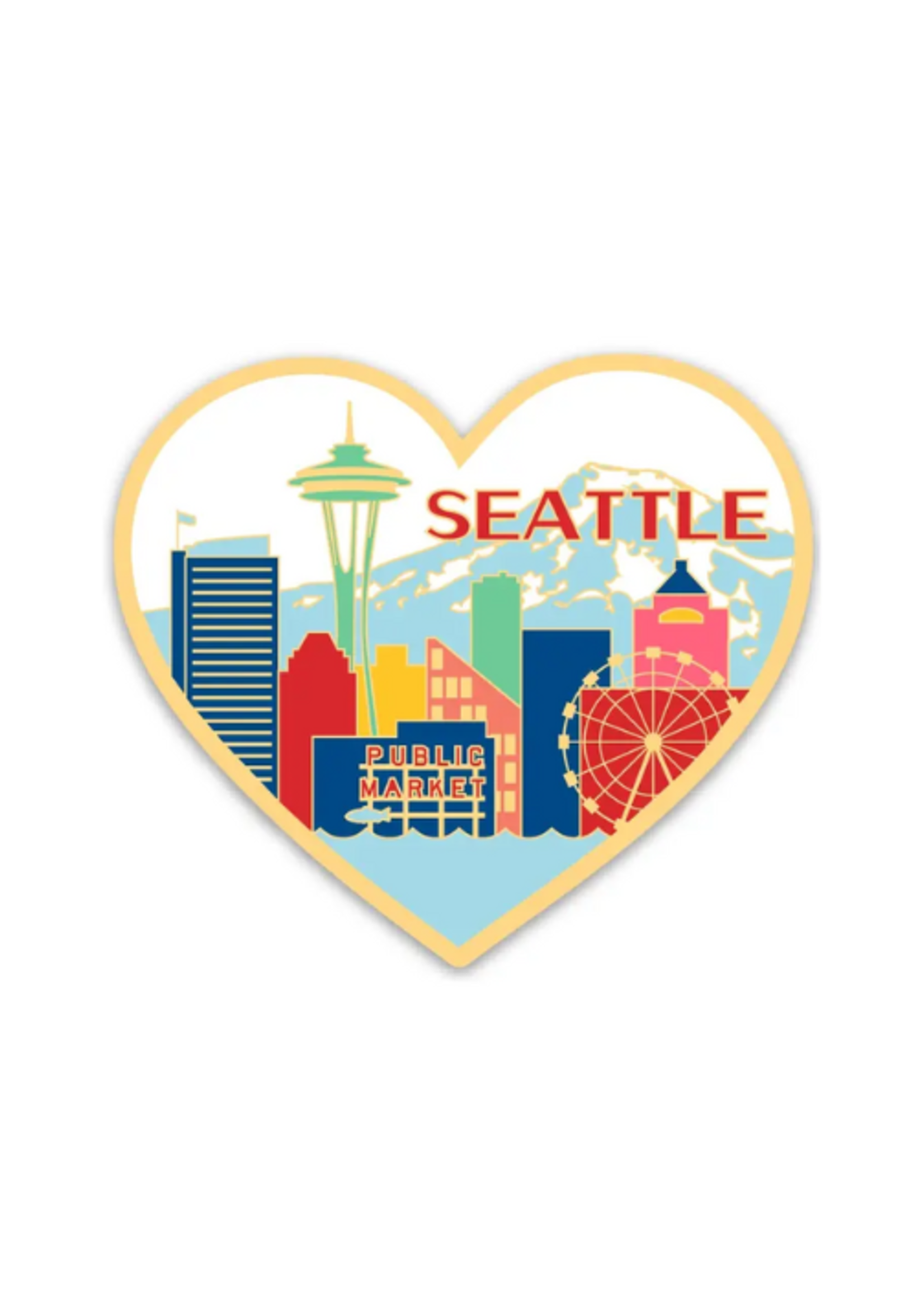 The Found Seattle Skyline Heart Sticker