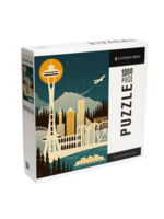 Lantern Press Seattle Retro Skyline Puzzle
