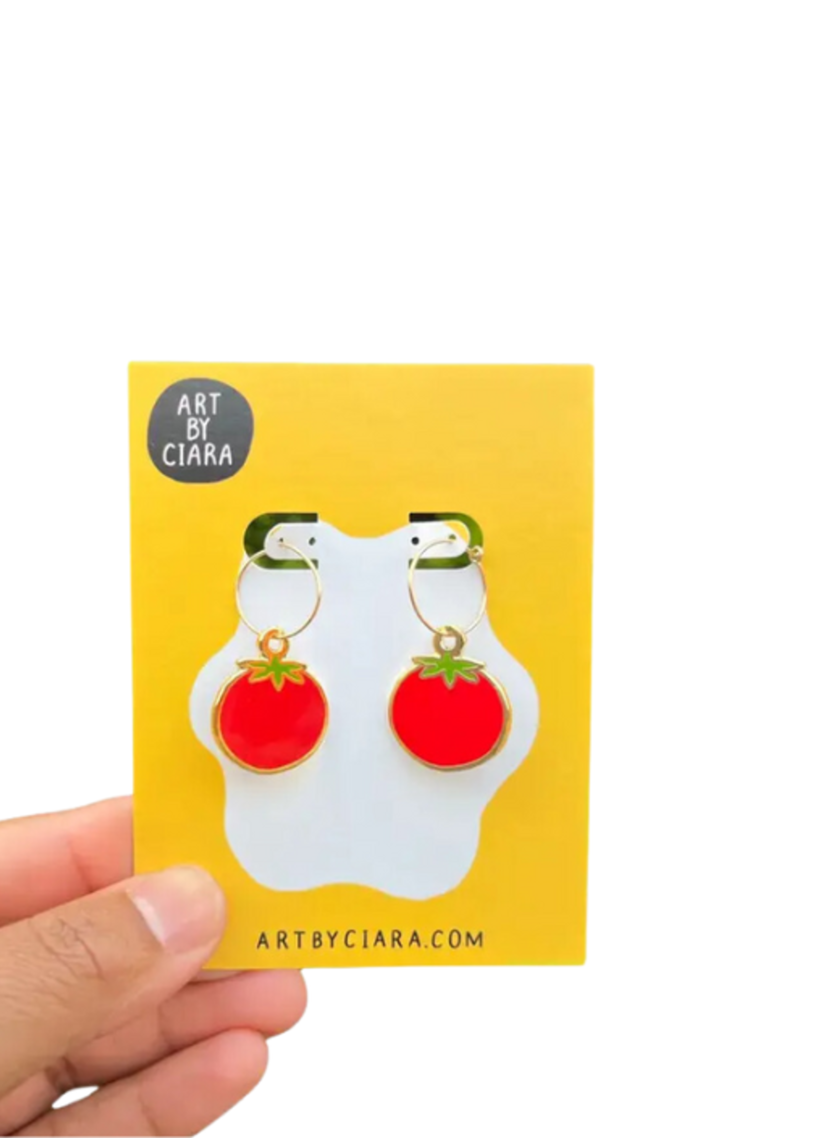 Art By Ciara Tomato Hoop Earrings