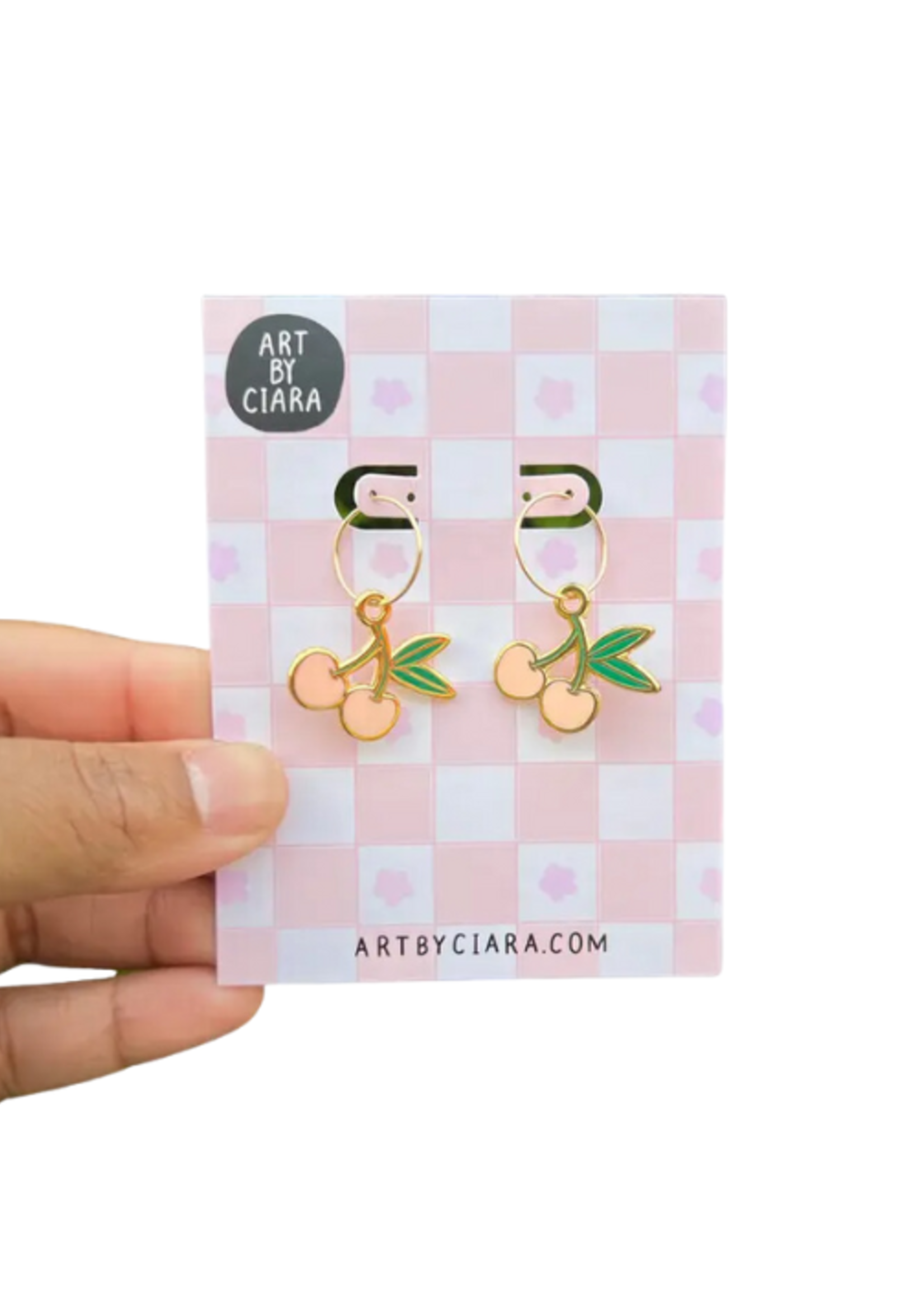 Art By Ciara Cherry Hoop Earrings