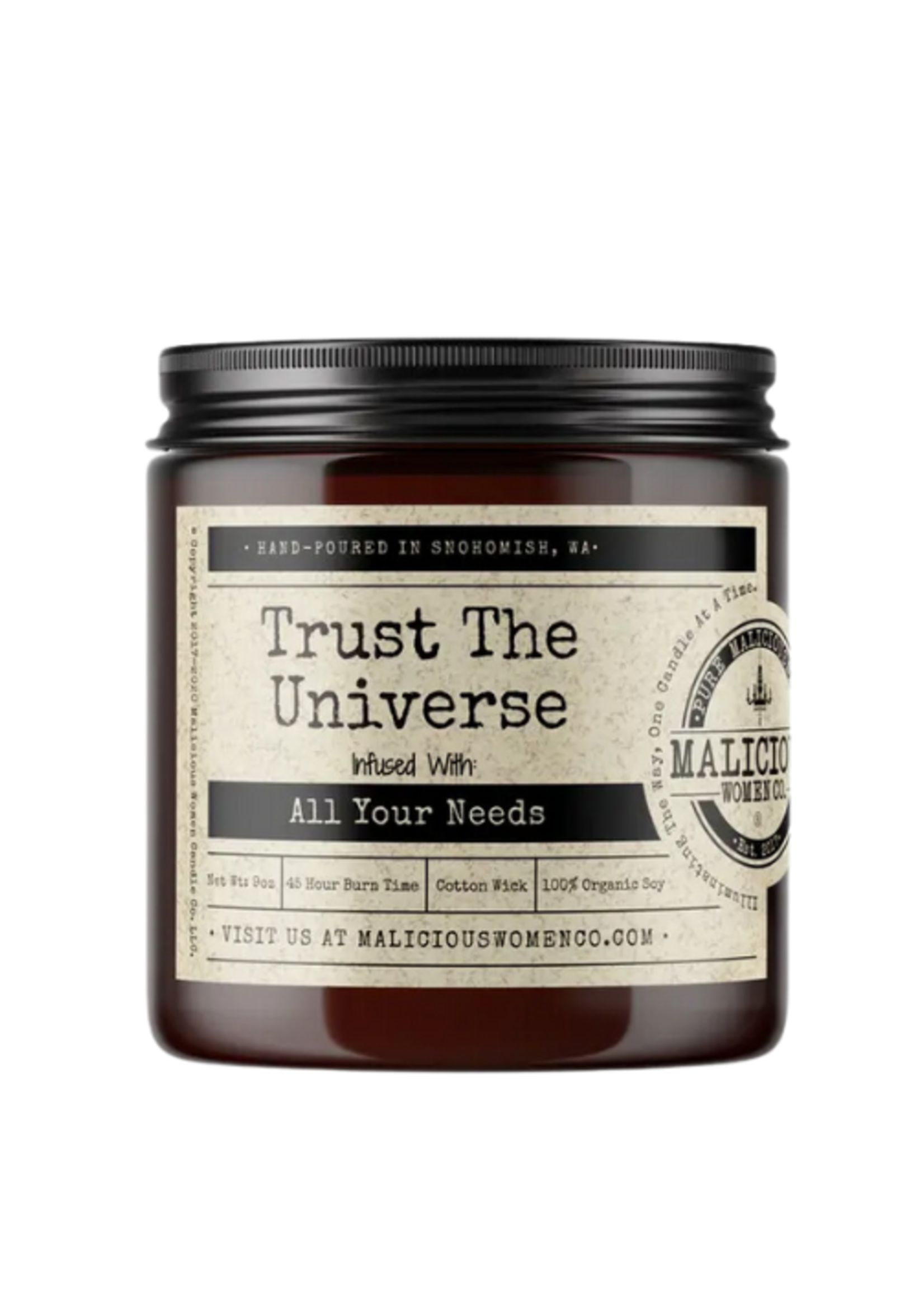 Malicious Woman Candle Co. Trust the Universe Candle