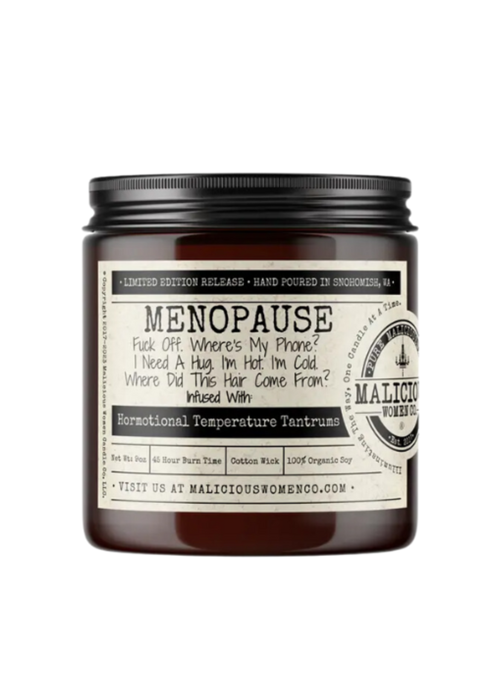 Malicious Woman Candle Co. Menopause Candle