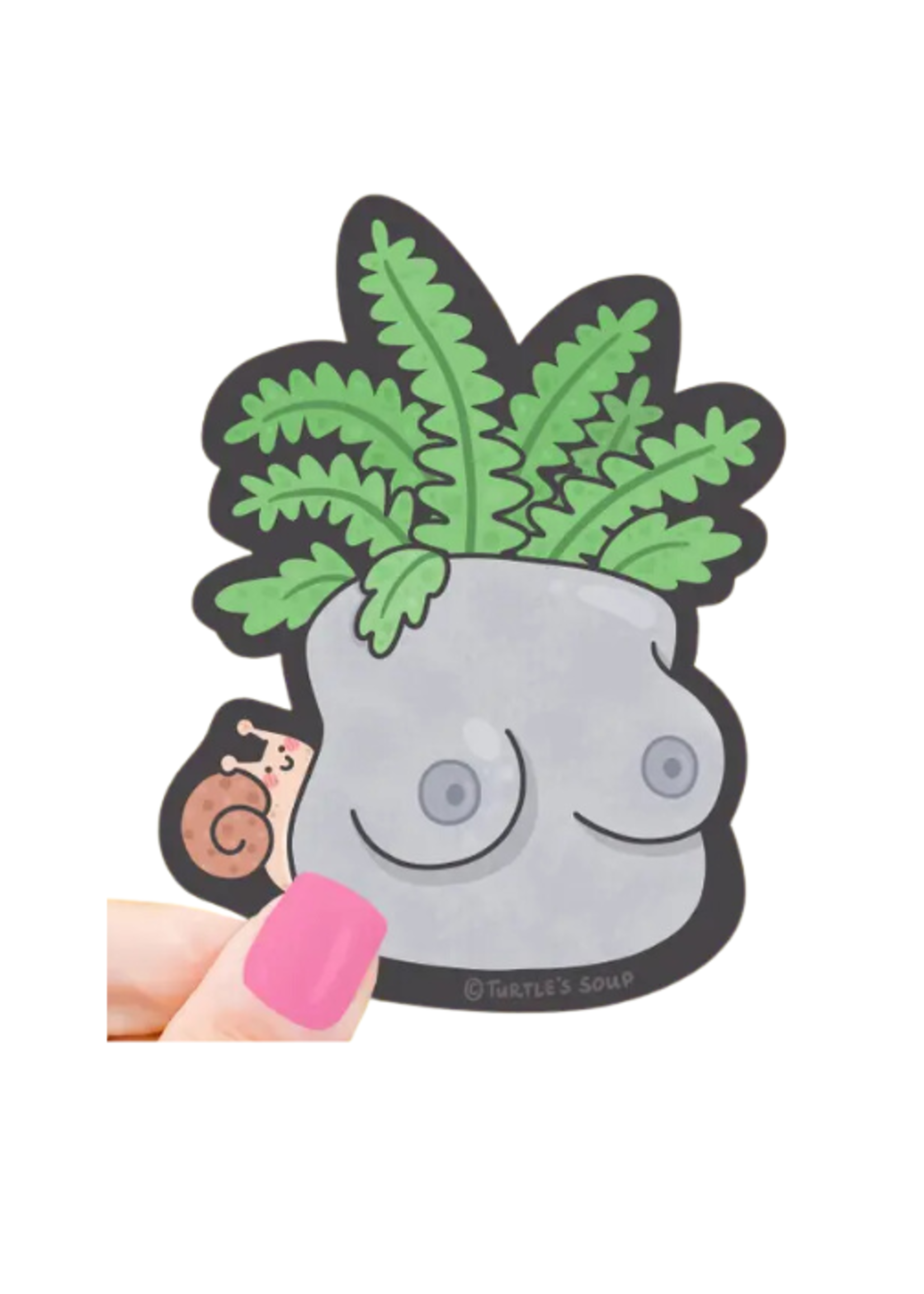 Turtle's Soup Boob Planter Sticker