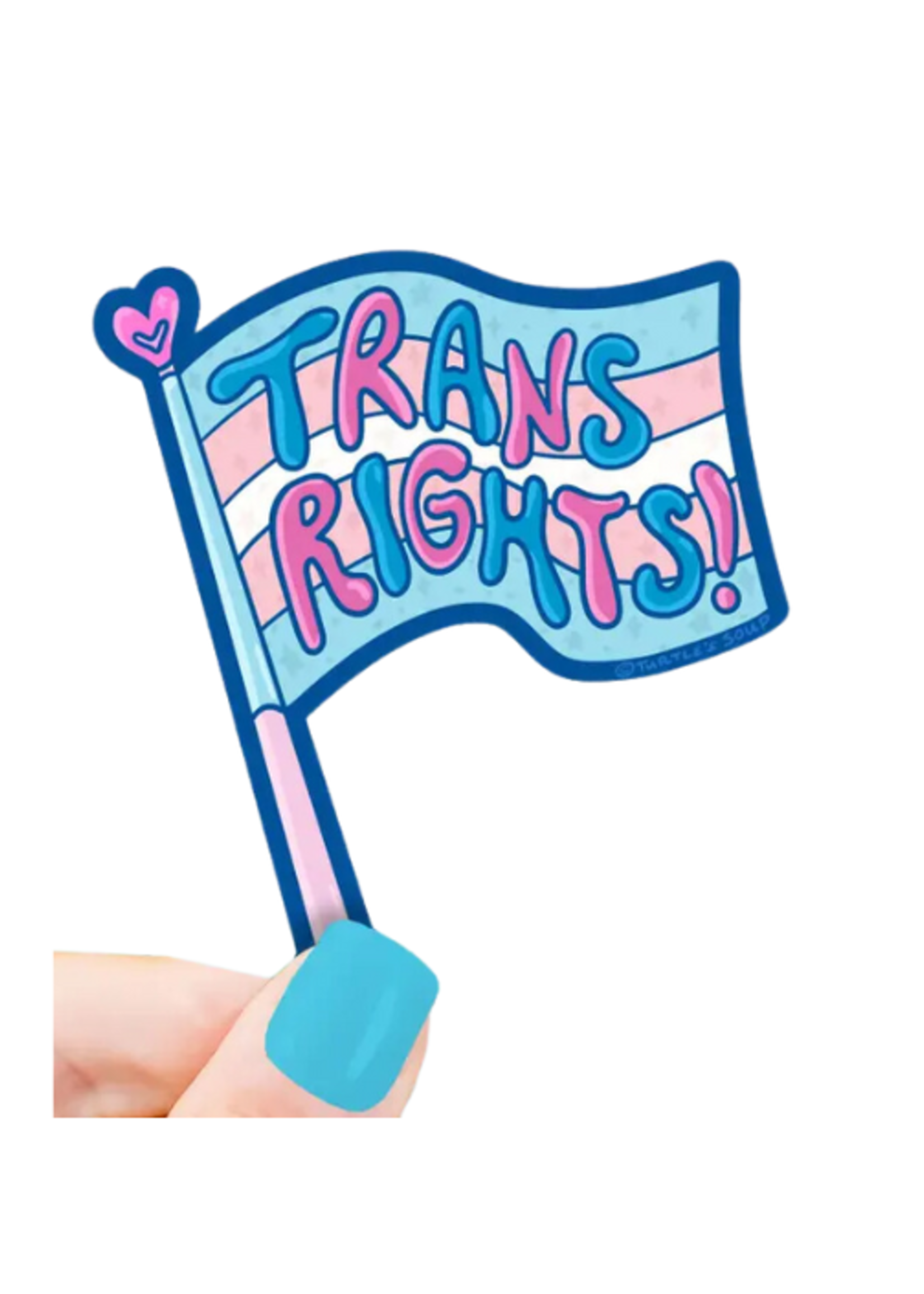 Turtle's Soup Trans Rights Flag Sticker